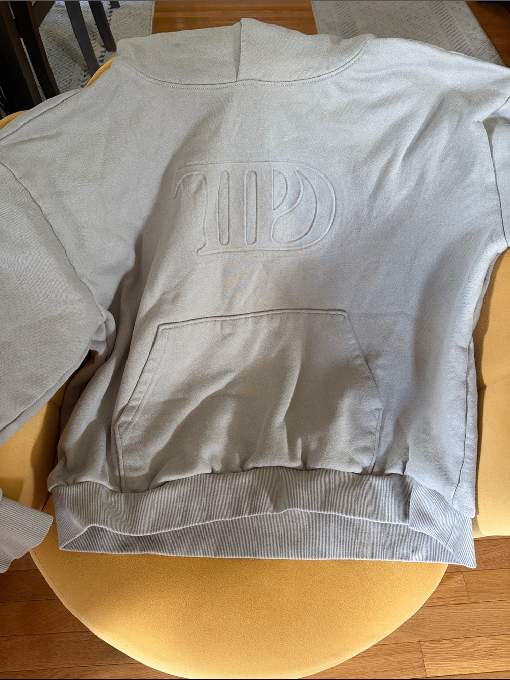 Taylor Swift tan Embossed TTPD Logo Hoodie